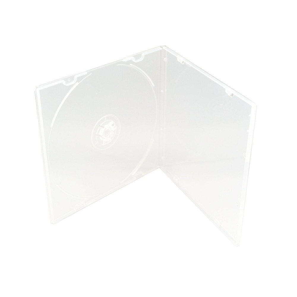 5.2mm Durable CD Case Slim Single Clear PP Poly Plastic Cases 100 Pack.