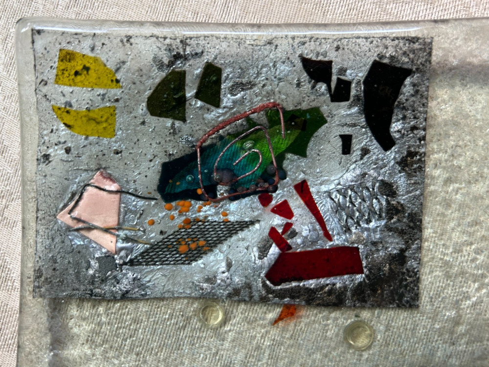 Venetian Square Glass Plate 5.5" x 5.5"