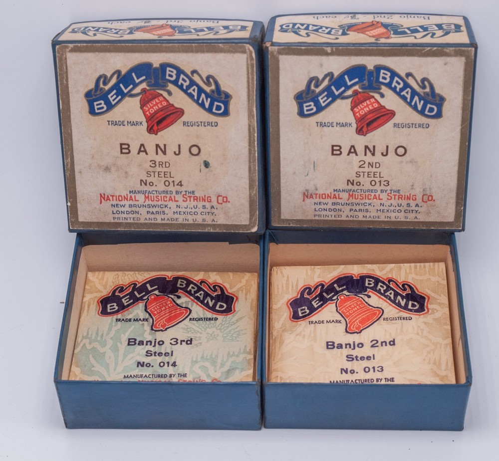 Vintage NOS - Bell Brand Banjo Strings 3x 2nd & 4x 3rd Strings Bulk Boxes