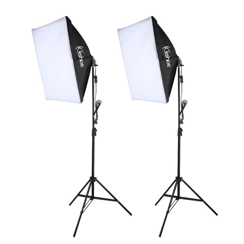 Kshioe Photo Studio Continuous Lighting Kit Photography Softbox Light Stand