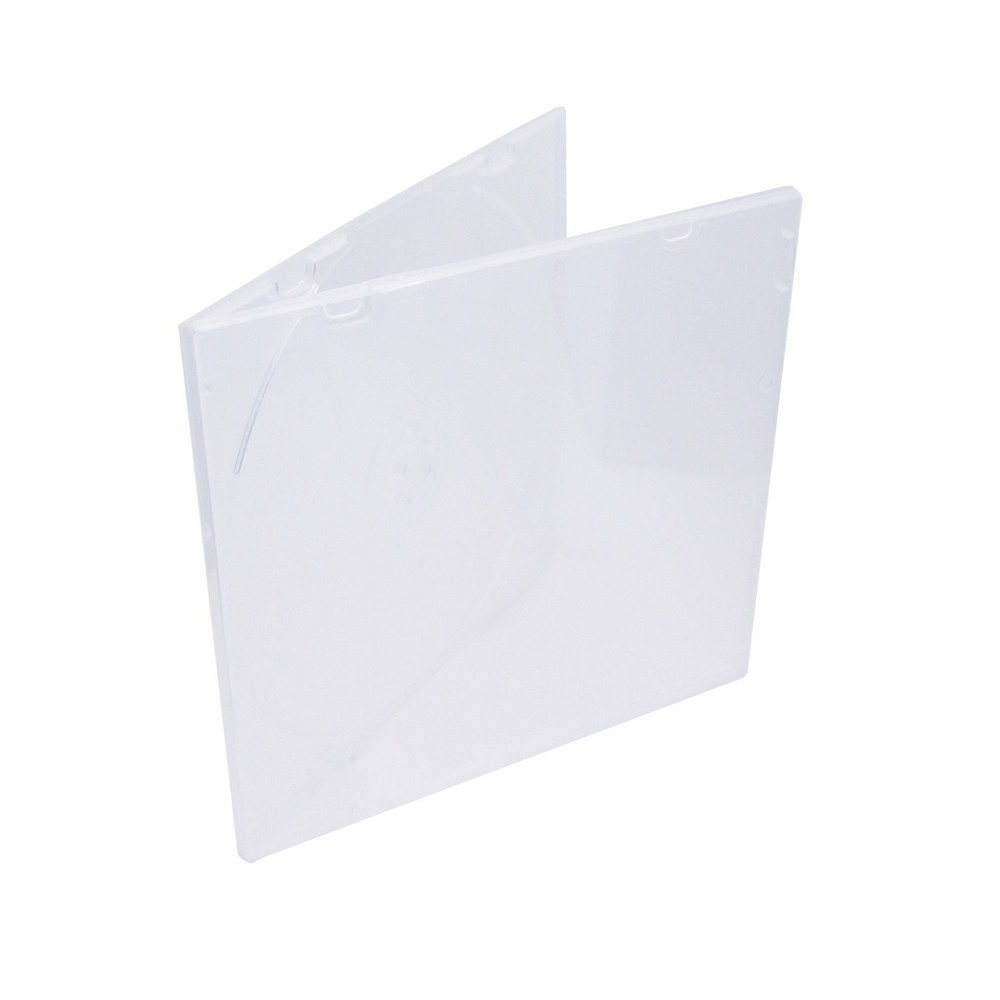 5.2mm Durable CD Case Slim Single Clear PP Poly Plastic Cases 100 Pack.