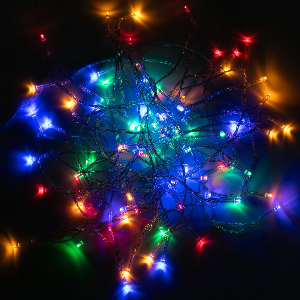 80-LED-Bead String Light 4 Colors Decorative Light Atmosphere Lamp W/ Controller