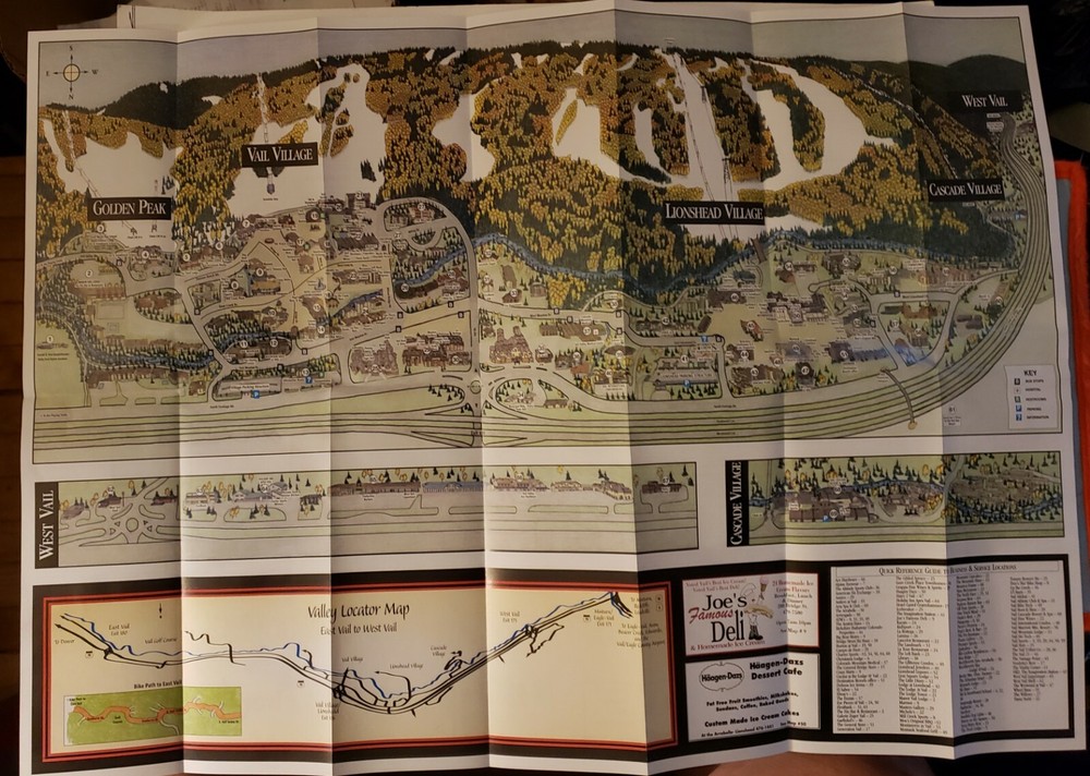 2015/16 VAIL WALKING MAP 24" x17" MINT PERFECT!!