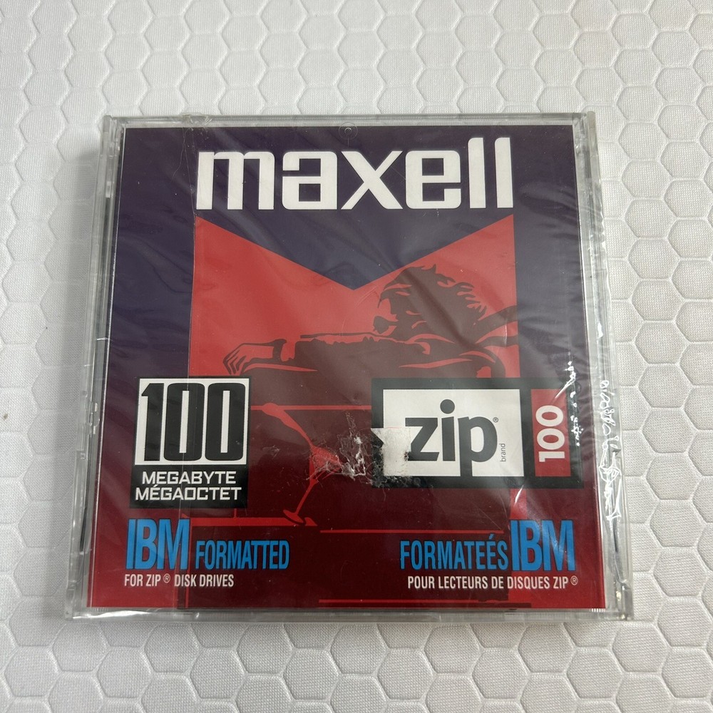 Maxell Zip Disk 100 MB Individually Sealed IBM Formatted 100MB