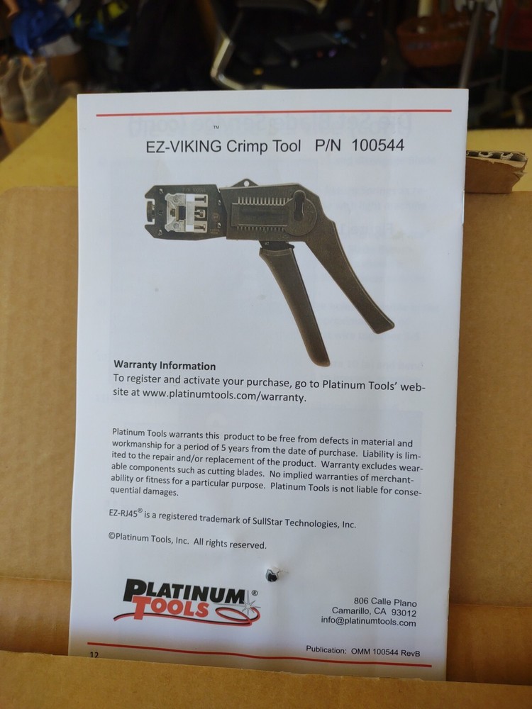 Platinum Tools 100544 EZ-VIKING Crimp Tool