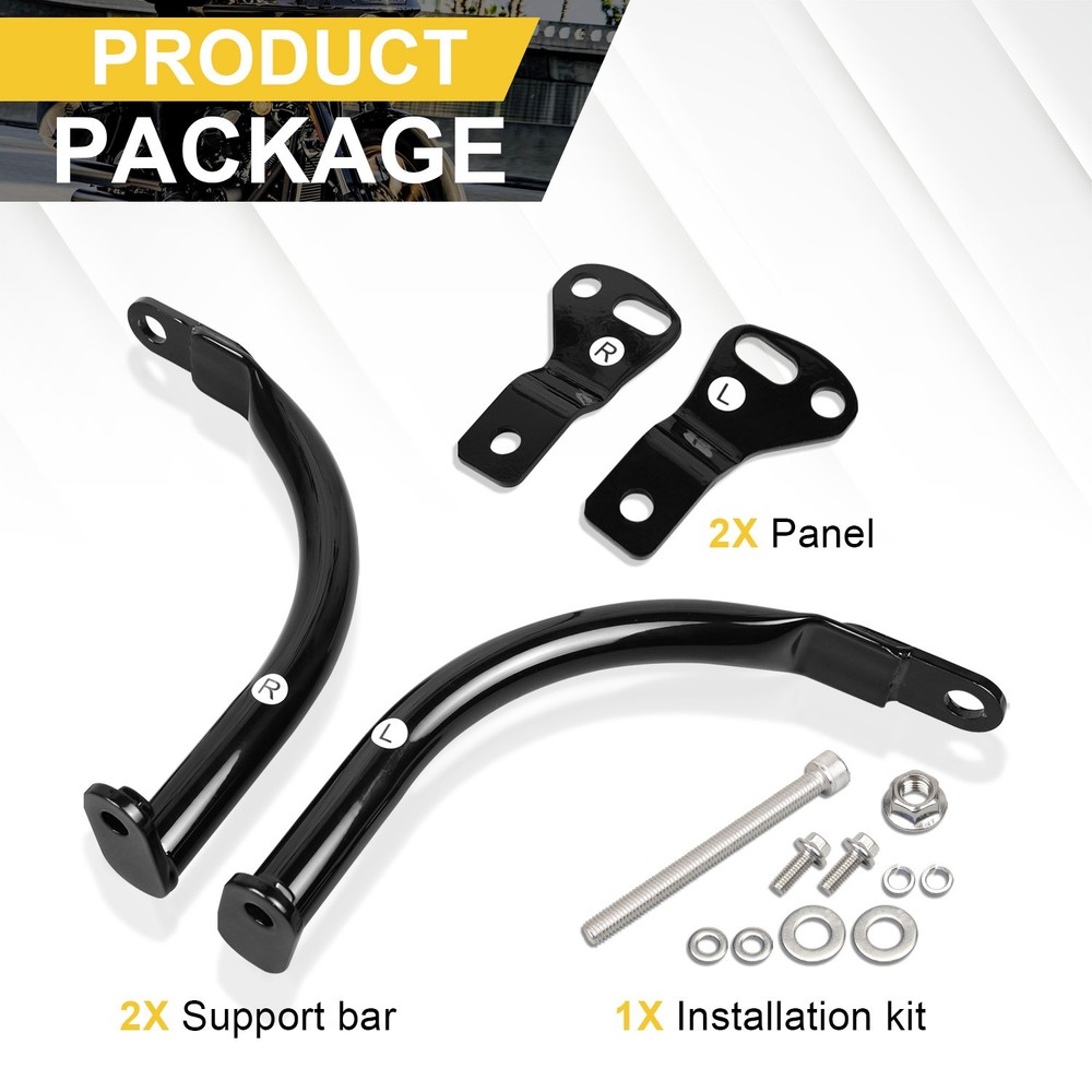 Front Fairing Lower Support Bar Bracket Kit Mount for Harley Softail ST 2022-24