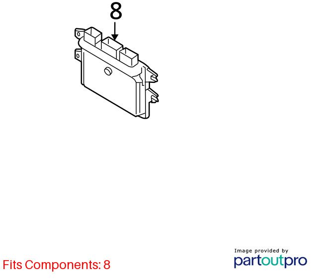 Engine ECM Electronic Control Module Left Hand Kick Panel Fits 08 Versa 3765531