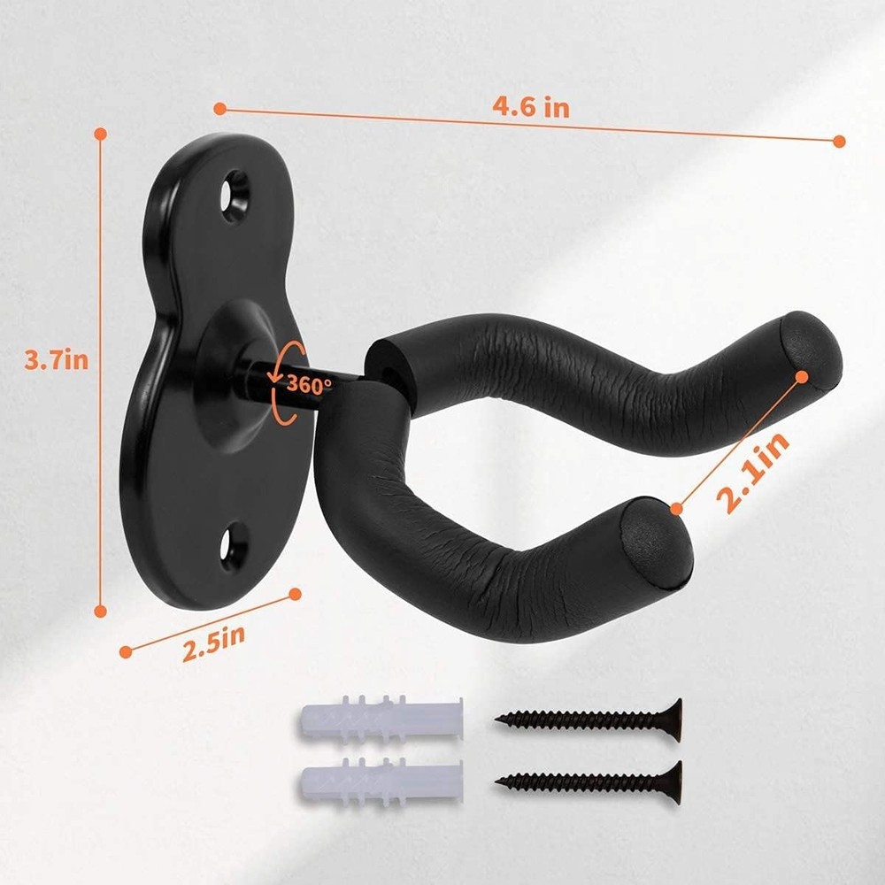 Sound harbor Guitar Wall Mount Hanger 3 Pack Hook 3 Style