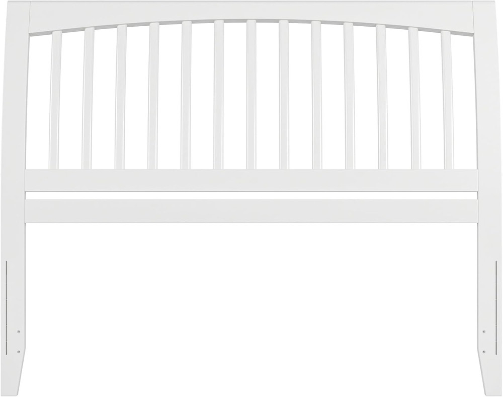 Orleans Queen Sleigh Solid Wood Headboard - Elegant White Finish