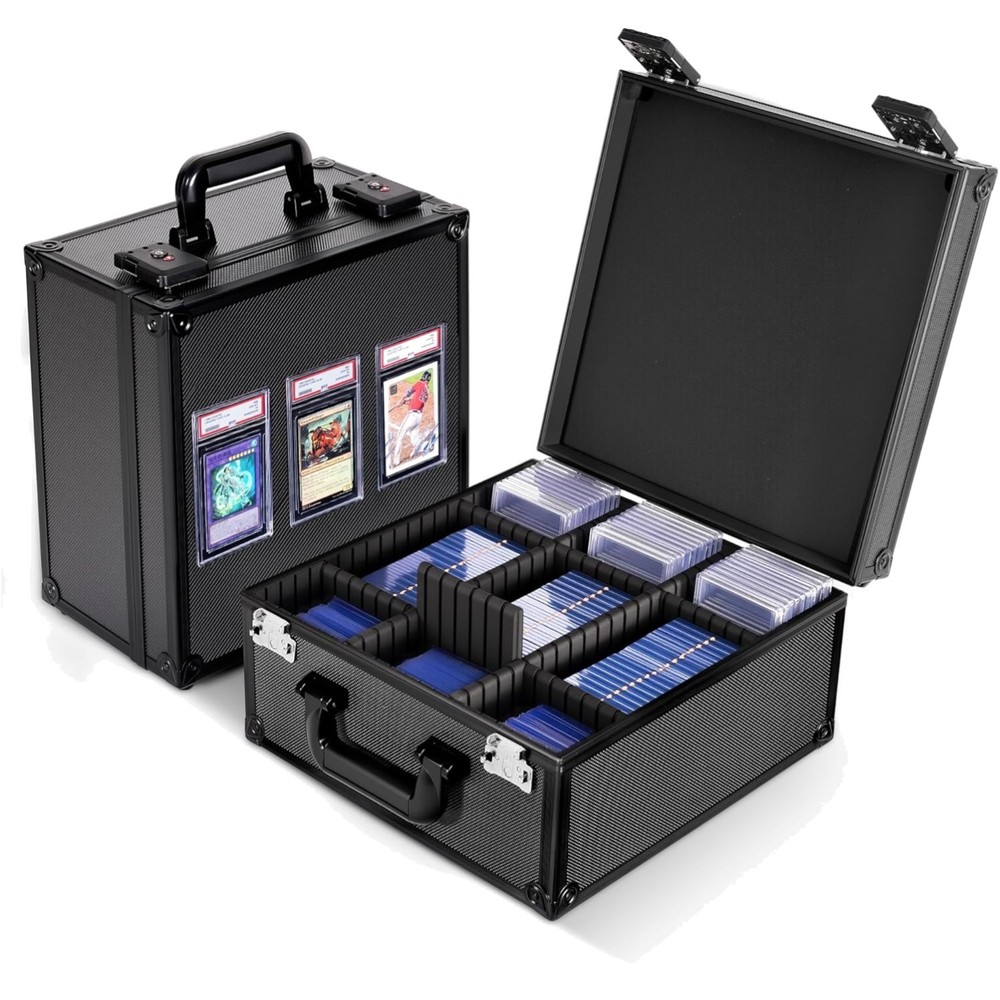 Graded Card Storage Box with Display Window for PSA/CGC Holder, TSA Combinati...