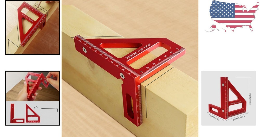 Durable Aluminum Measuring Ruler – Essential Tool for Engineers and Carpenters