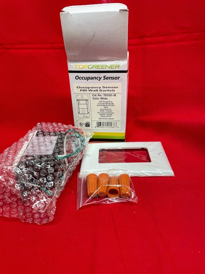 TOPGREENER OCCUPANCY SENSOR PIR WALL SWITCH