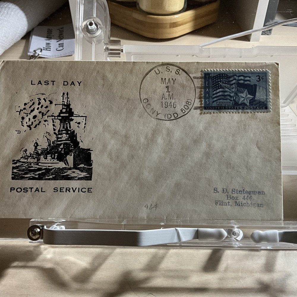 1946 USS Cony  DD-508 Naval Cover