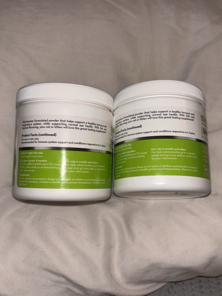 2 Tomlyn Immune Support L-Lysine Powder For Cats New