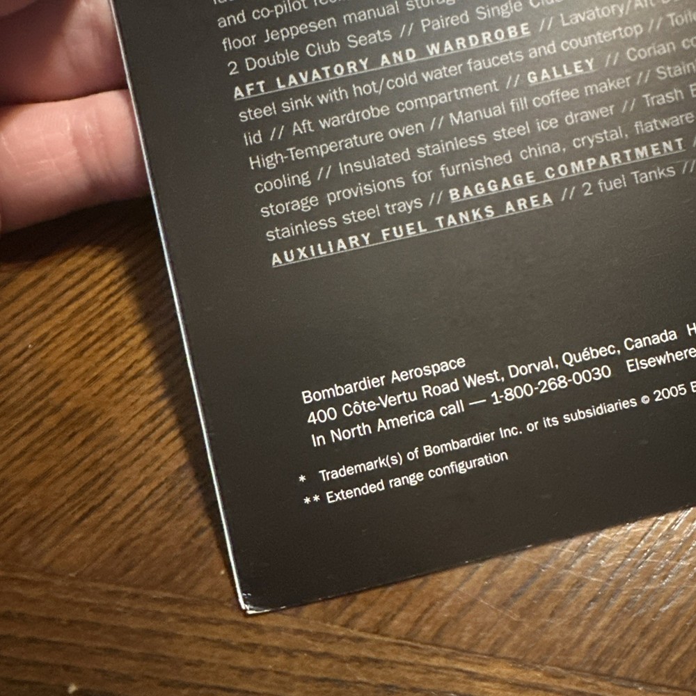 Bombardier Challenger 850 Advertising Brochure