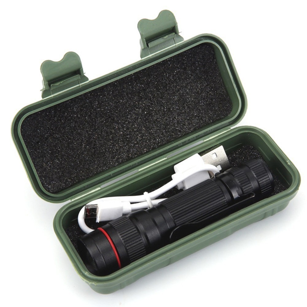 35000000 lumens Small LED Mini Flashlight Pocket Super Bright Torch Rechargeable
