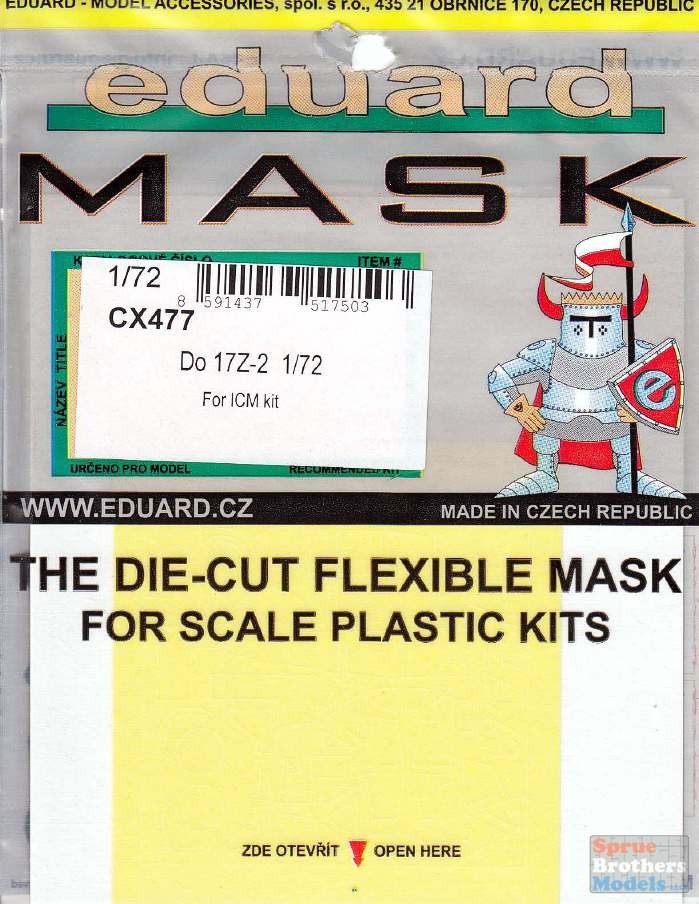 EDUCX477 1:72 Eduard Mask - Do 17Z-2 (ICM kit)