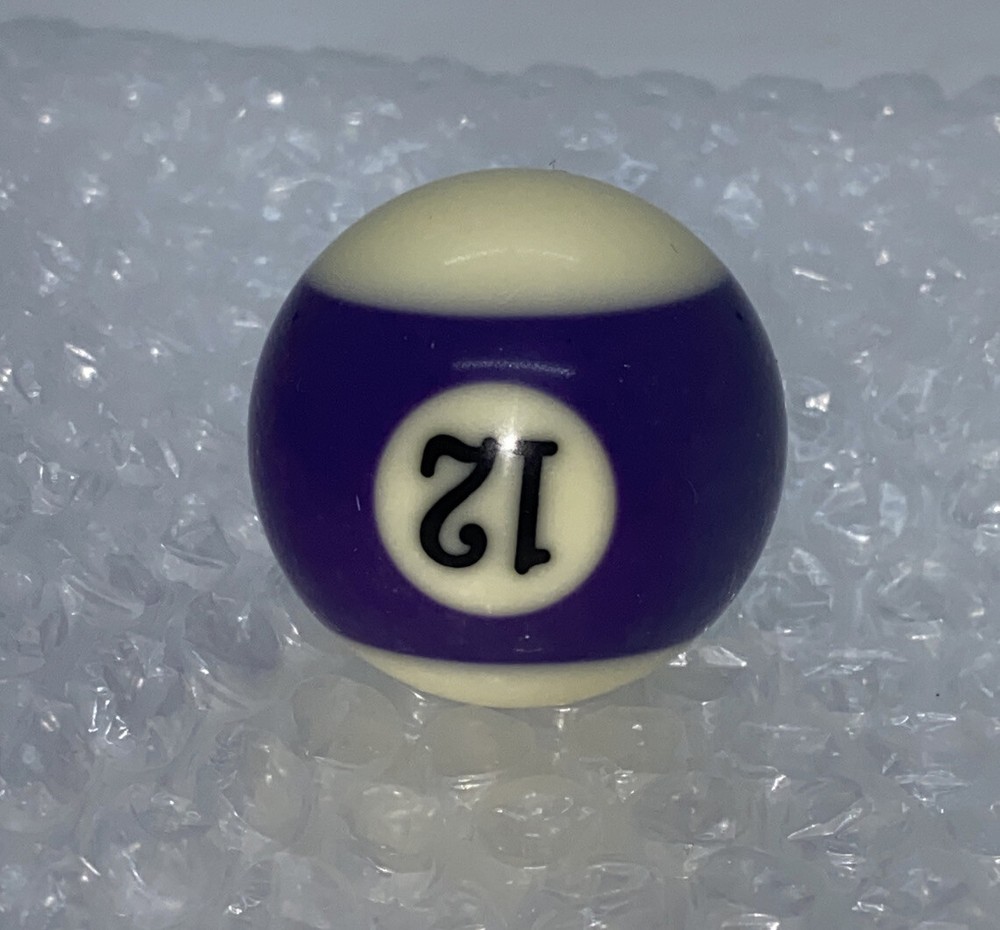 Replacement 1.5" Mini Billiard Pool Ball #12 Purple Stripe.
