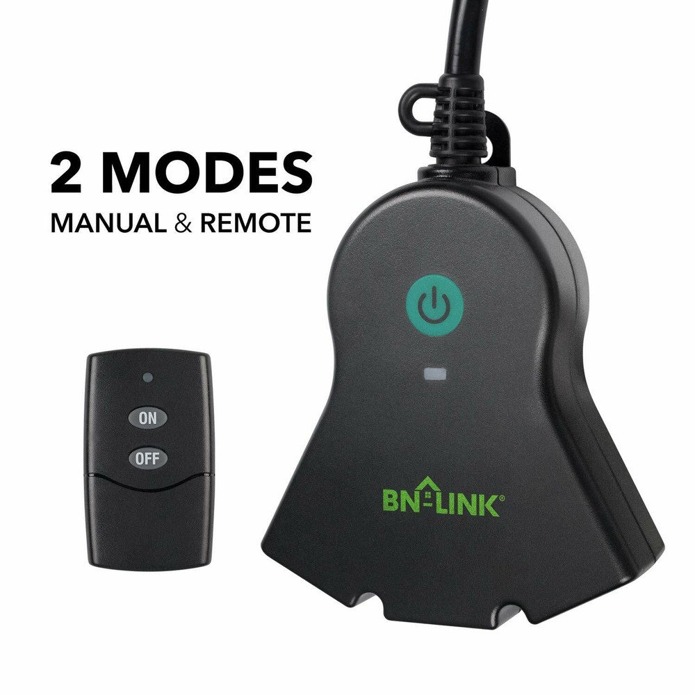 BN-LINK Wireless Remote Control Electrical Outlet Switch (Outdoor With Remotes)