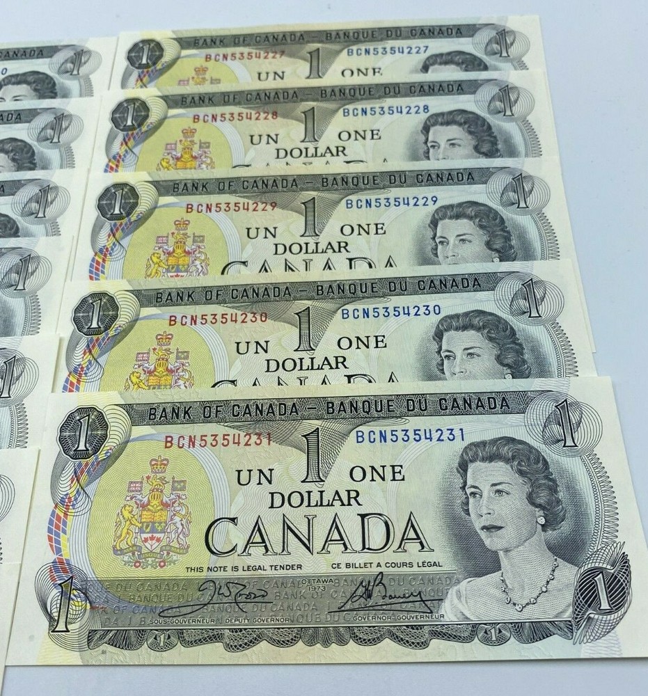 ONE 1973 Crow Bouey BCN Prefix 1$ GEM UNC Consecutive Note ONE NOTE ONLY