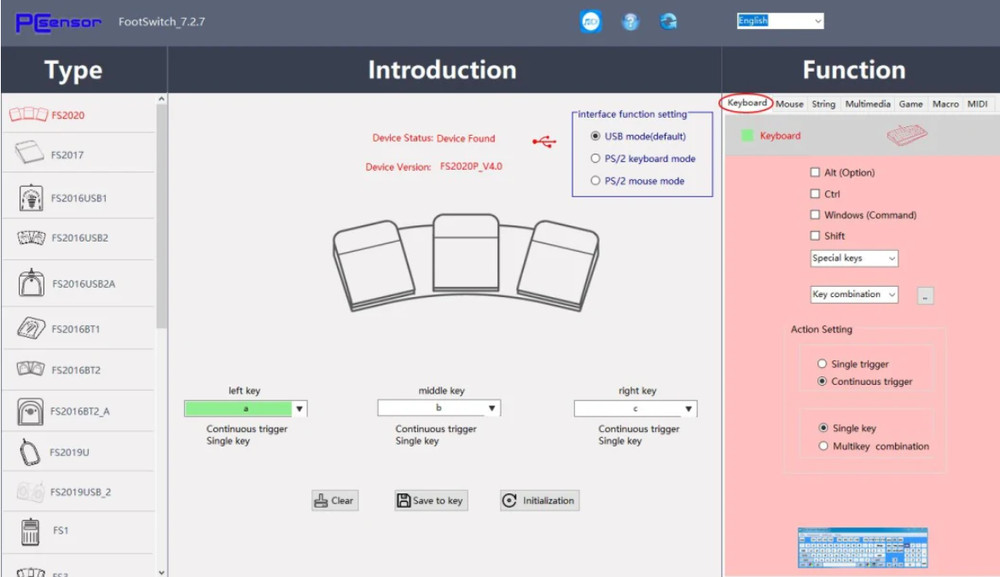 3 Triple ABS Foot control Pedals USB Switch for Game; Education;computer etc.