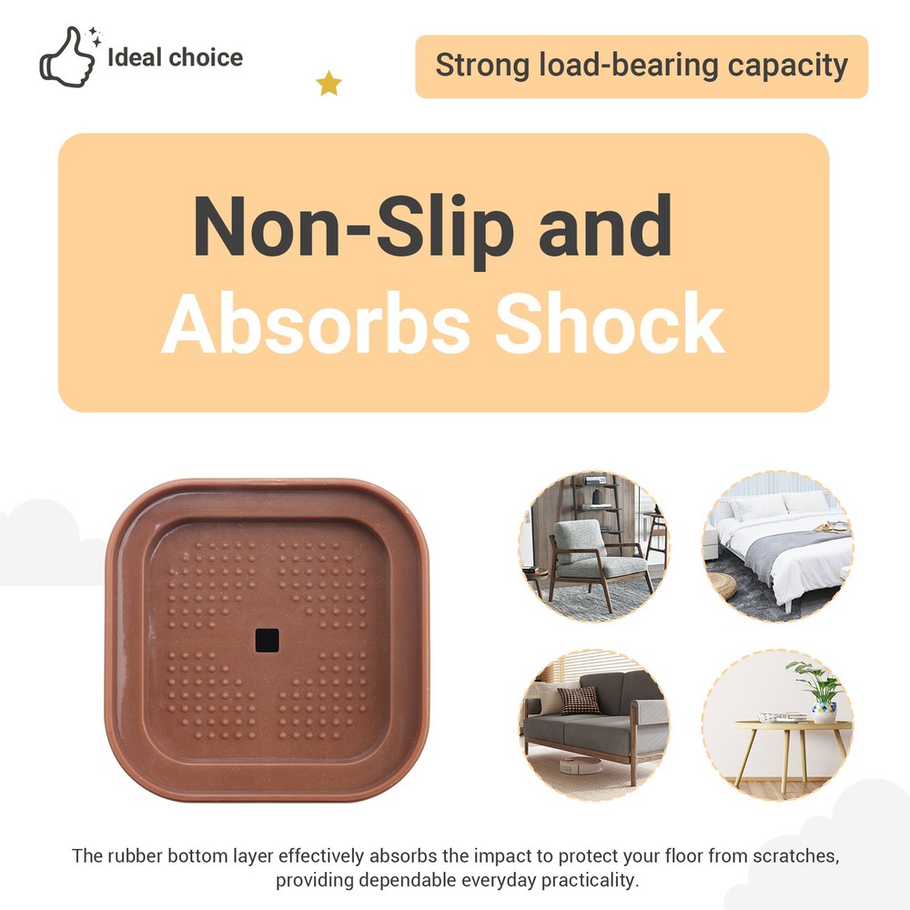 Furniture Risers Adjustable Bed Risers Desk Leg Risers 1.38Inch Stackable4168