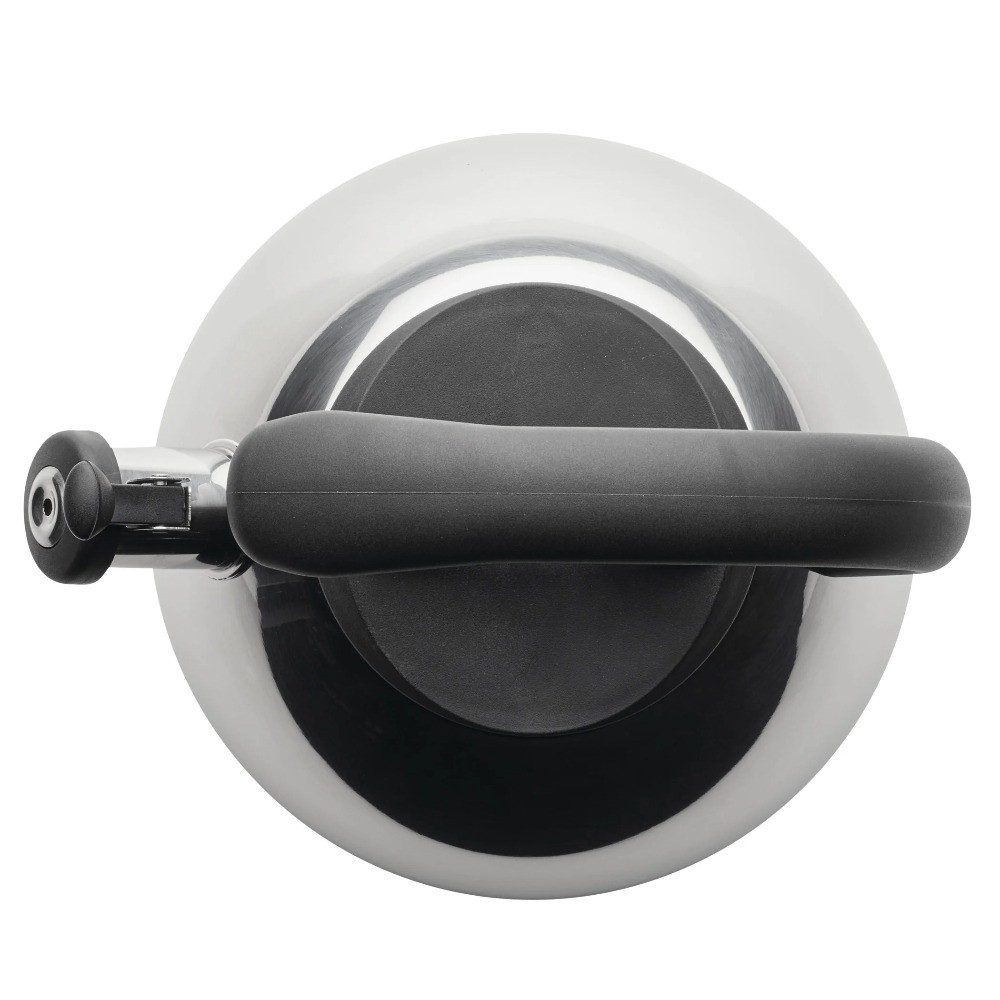 Farberware Stainless Steel Whistling Tea Kettle, 2.3 Quart, Silver