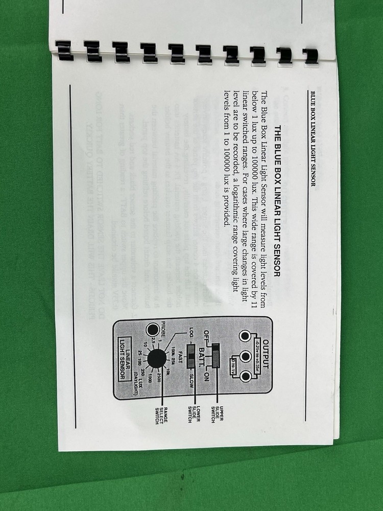 Philip Harris Blue Box Linear Light Sensor T12150/3 Working plus spare boxes