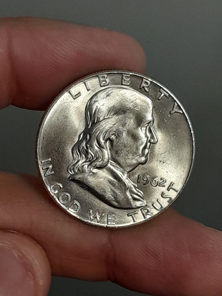 1962- D Franklin Half Dollar BU #1