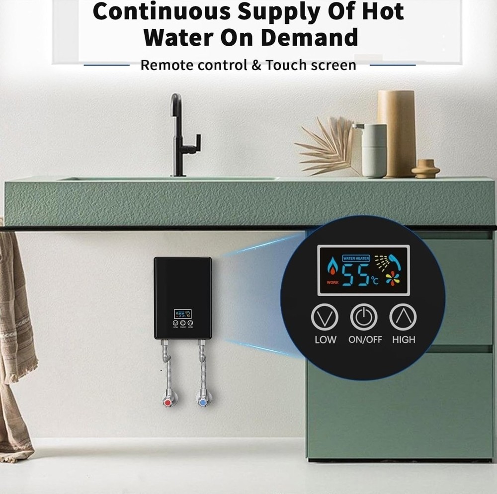 Tankless Electric Water Heater,110V 5500W Under Sink Instant White