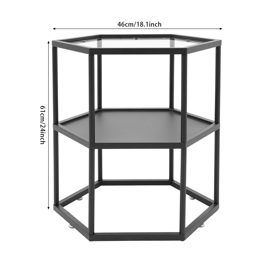 Tall End Table Sofa Side Table Multi-purpose Small Space Table for Living Room