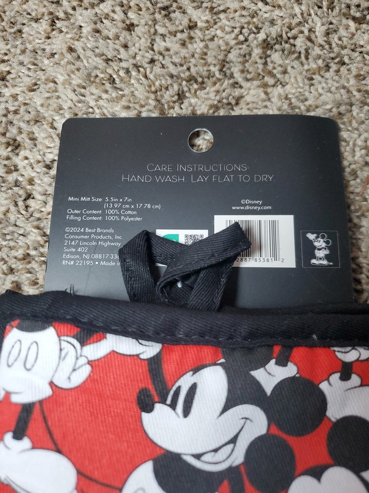 Disney Mickey Mouse Mini Oven Mitts Classic 2 pc Kitchen Cooking