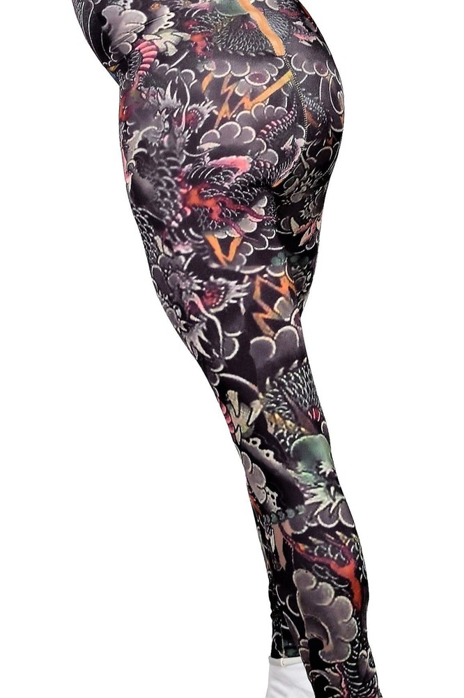 Tatoo Bodysuit With 3D Effect Devilish Singlet Fit Small To Medium