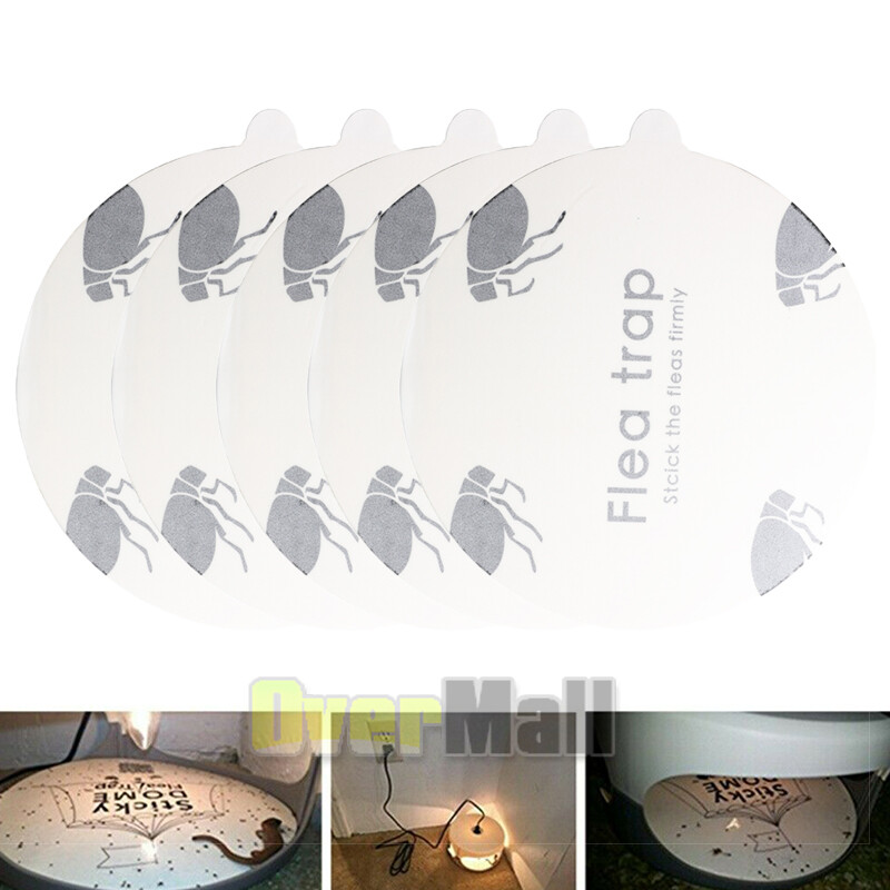5Packs Disposable Flea Trap Sticker Sticky Flea Control Refill Flea Glue Discs