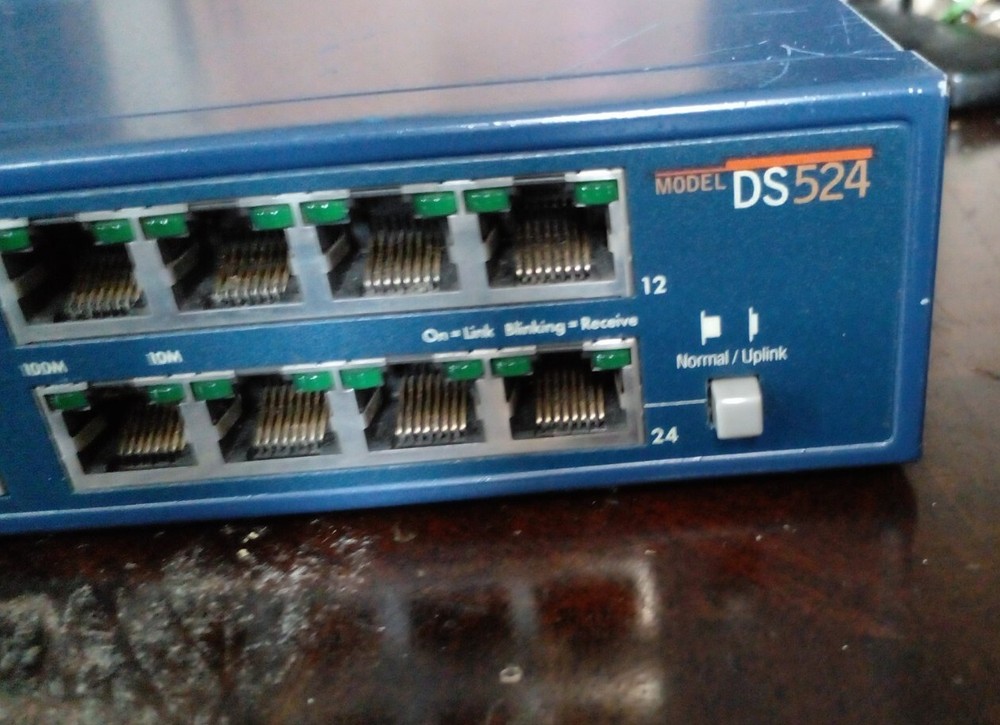 Netgear DS524 Dual Speed Stackable Hub 24 port switch