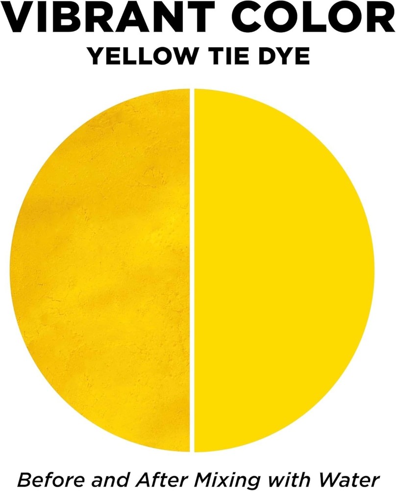 Yellow Fabric Dye Refill Pack - Quick Dissolve for Effortless Tie-Dye Fun