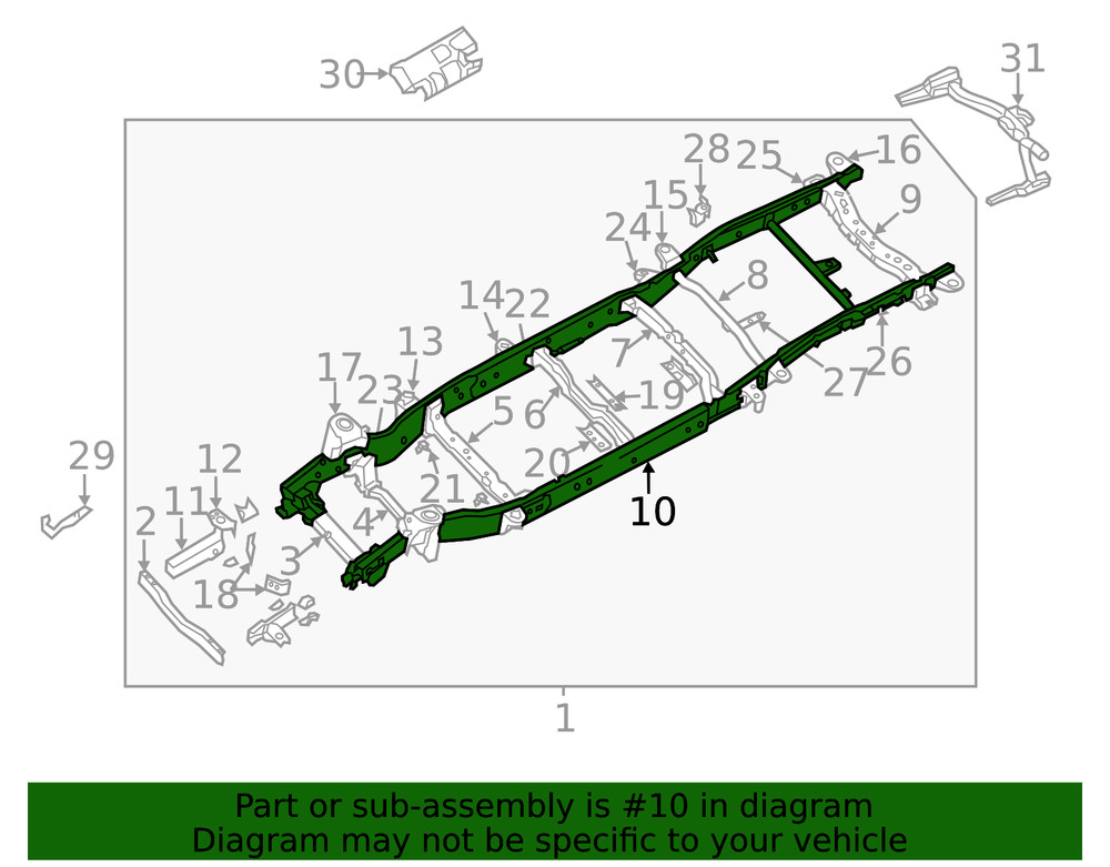Genuine Nissan Frame Side Member E0111-1PAMA
