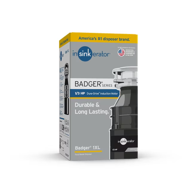 InSinkErator Badger 1 With Cord Garbage Disposal, Badger 1, 1/3 Hp