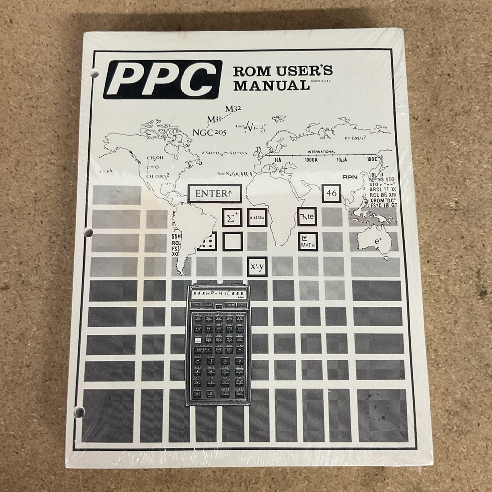 1982 PPC ROM Users Manual Book for Hewlett Packard HP HP-41C Calculator NEW