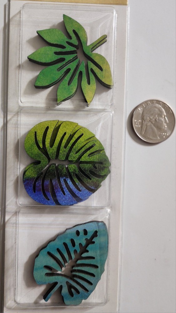 Leaf Chipboard - 6 Pieces, 2 Ea Of 3 Designs