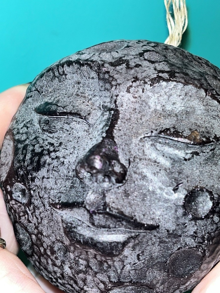Sleeping Moon Face Candle Vintage hand made