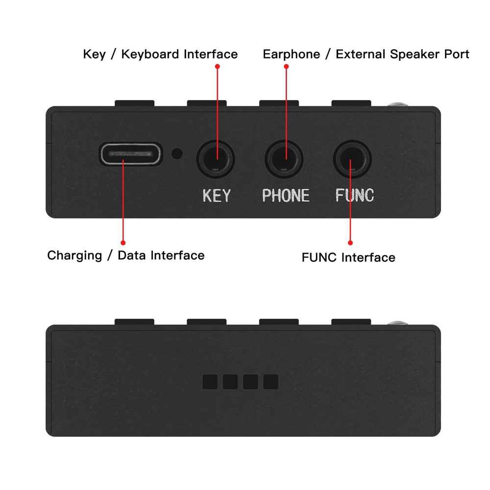 HAMCUBE Mini CW Trainer Morse Code for Telegraph Practice Black
