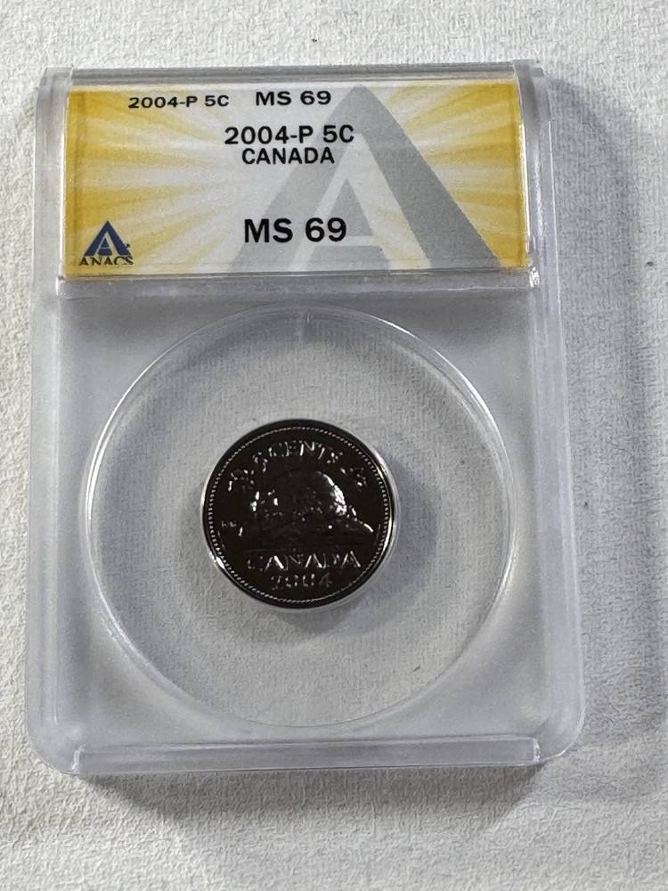 2004-P Canada 5 Cents Graded MS 69 by ANACS