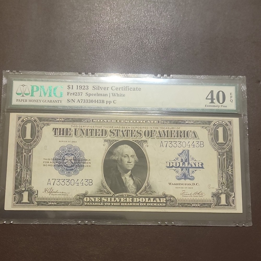 1923 $1 Silver Certificate - PMG 40 EPQ - Speelman White