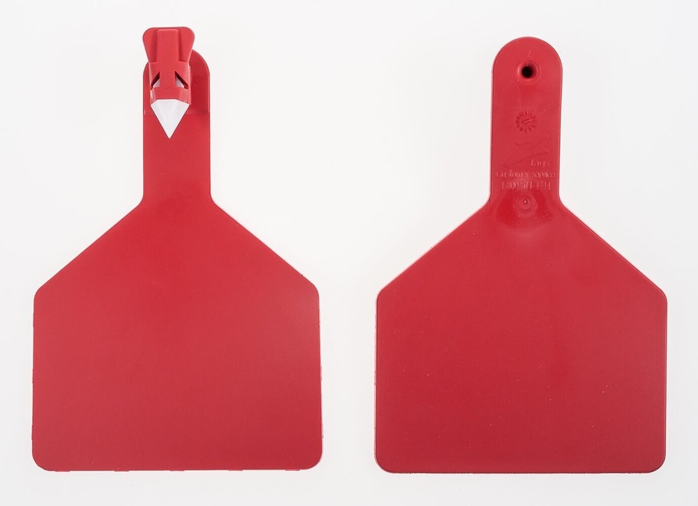 Z Tag Blank Cow ID tag, Red, 25/pack