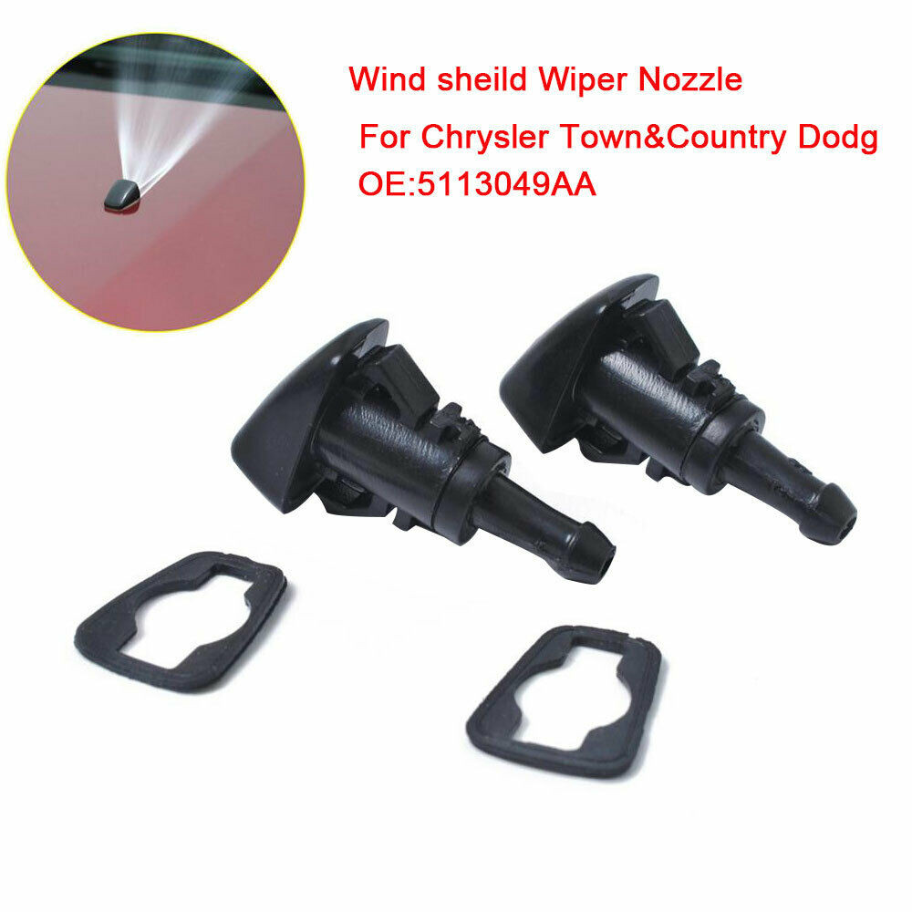 5113049AA 2PCS Windshield Spray Nozzle Washer For CHRYSLER JEEP DODGE RAM