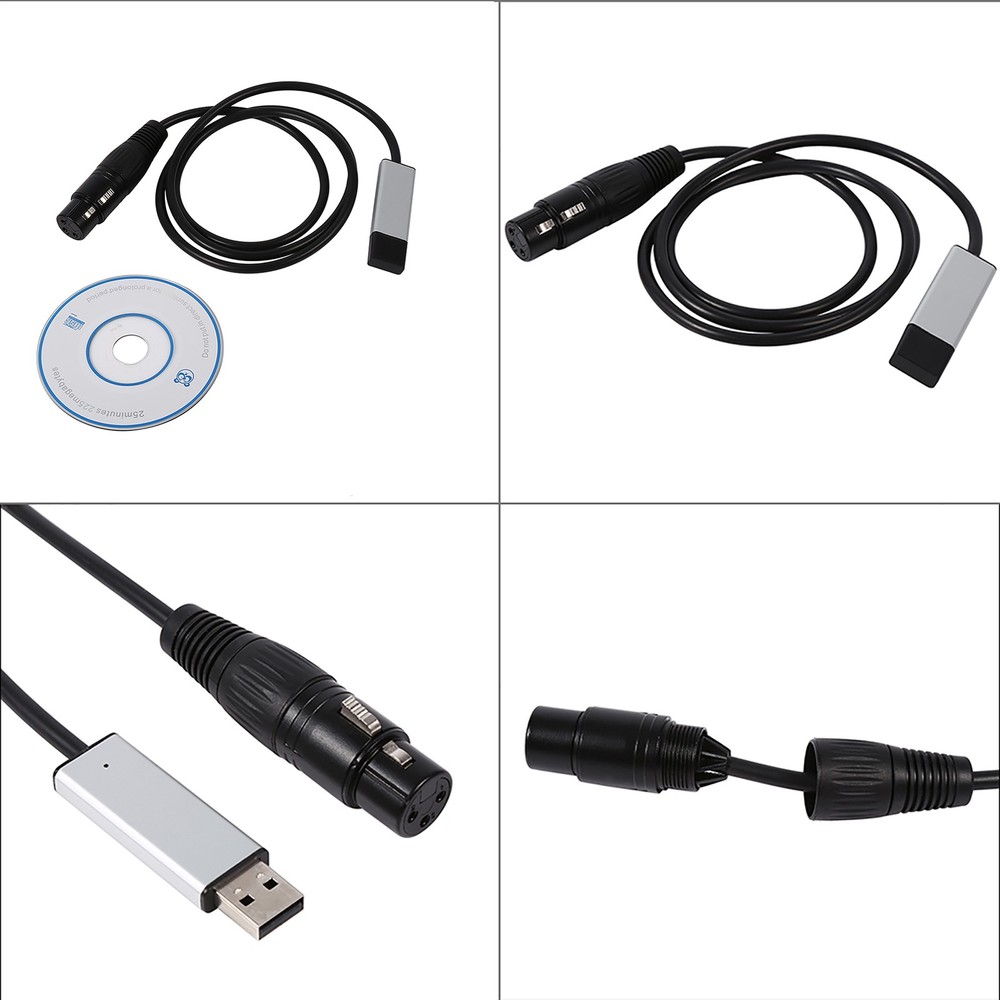 Mini USB To DMX Interface Adapter Controller DMX512 Computer Stage Lighting