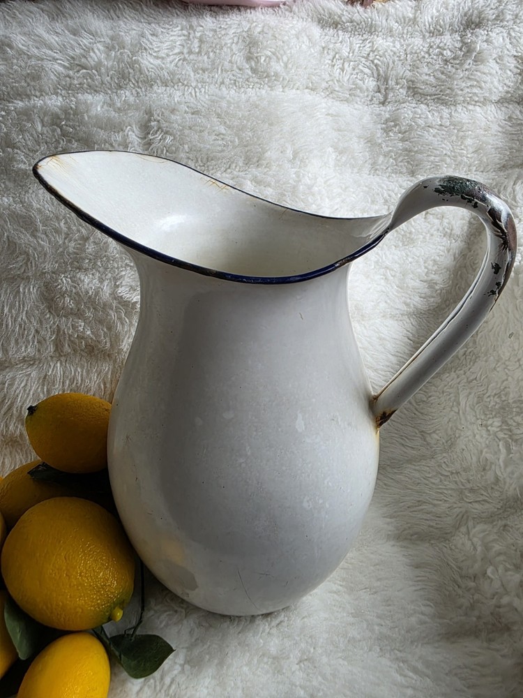 White Rust Aluminum Pitcher - Home Art