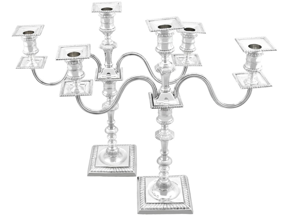 Antique Victorian Sterling Silver Candelabra
