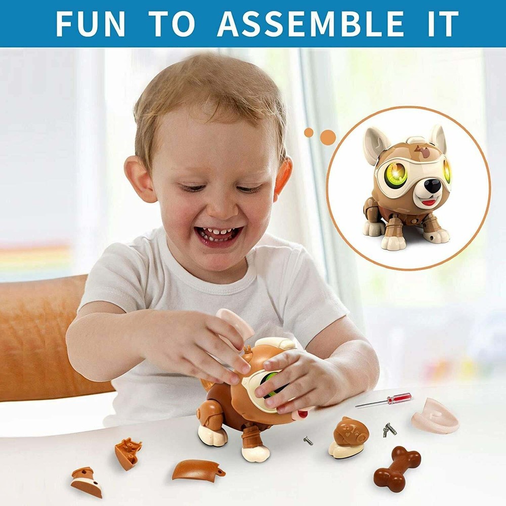 DIY Electronics Pet Dog with Bone, Interactive toy